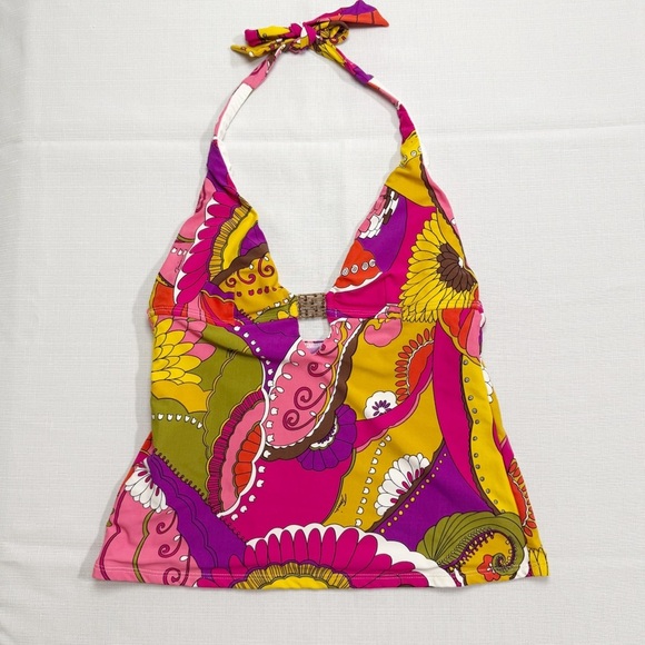 Trina Turk Vibrant Halter Swim Top - Picture 2 of 11